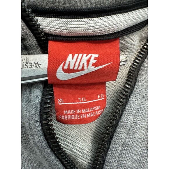 Nike Men’s XL Half Zip Hooded Pullover Sweatshirt Gray 805132-091 Red Tag - Picture 4 of 12